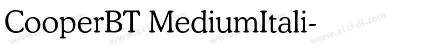 CooperBT MediumItali字体转换